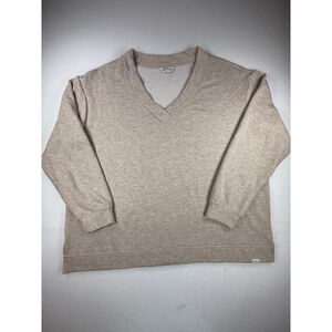 Orvis Classic Collection V-Neck Pullover Sweatshirt Tan Large